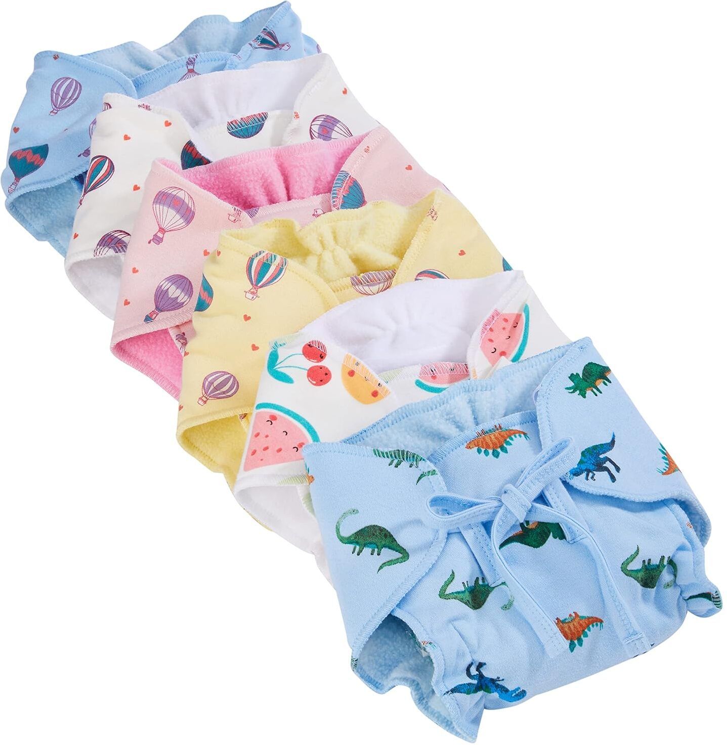 duggu kids Baby cotton printed nappy reusable and washable Pack of 6-picture-22