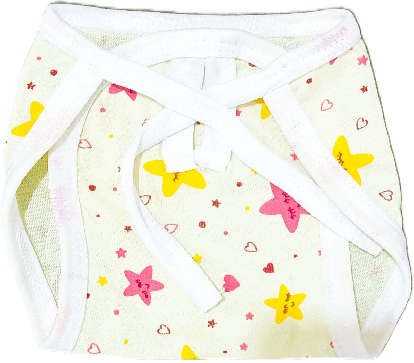 Hosiery Nappy/ Tying Knots Nappies/ Easily Washable & Reusable/0-6 Months/ 6PC-image-30