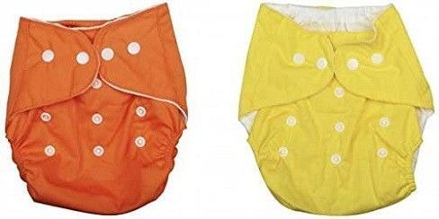Baby Pocket Cloth Diapers Reusable Washable Adjustable Cloth Diapers (Pack of 2)-image-37