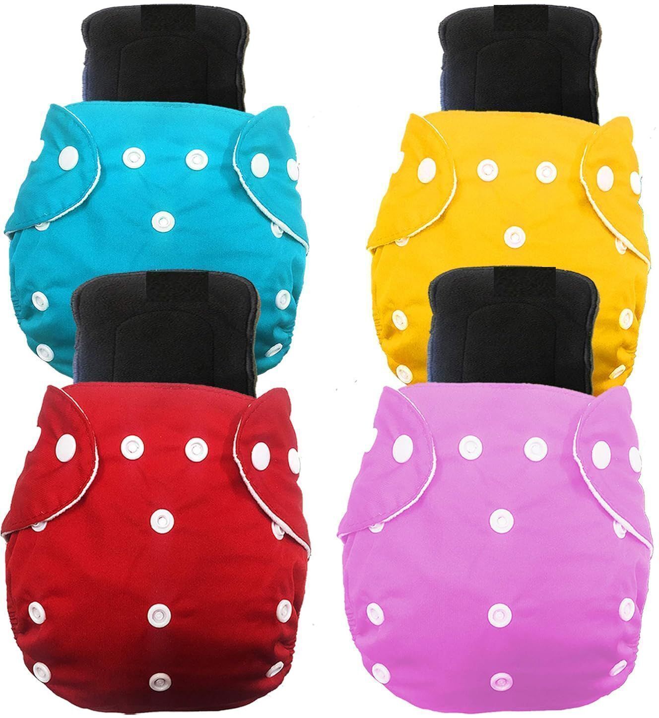 babepanda Washable Reusable Adjustable Cloth Diaper Nappy For New Born (4 Diaper+4 Insert)-picture-13