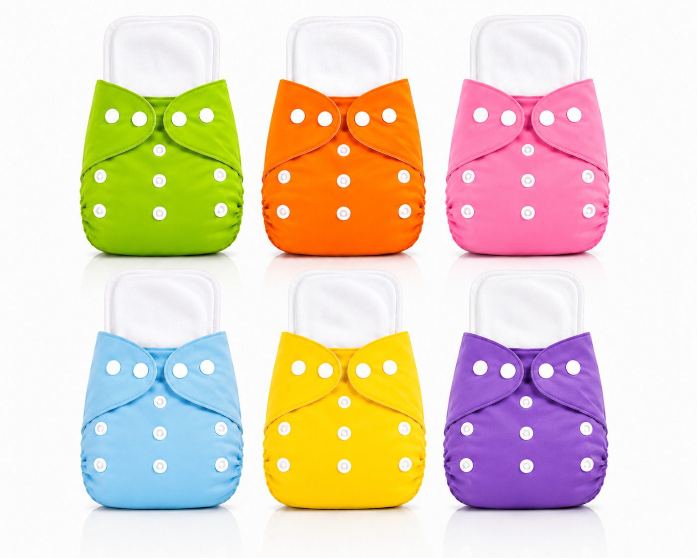 the divine Reusable Cloth Diaper Combo 6 Pcs with 6 Inserts Baby Nappy Set-picture-26