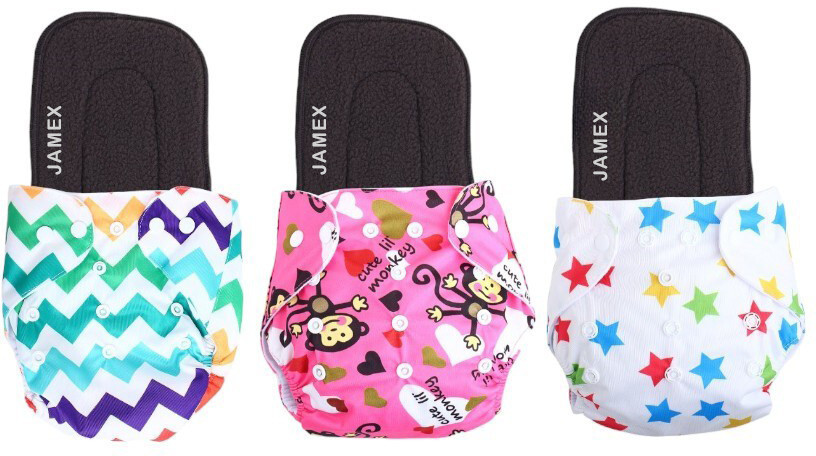 jamex Soft Cloth Diaper with Insert Pad for Baby – Reusable, Adjustable & Eco-Friendly image 1
