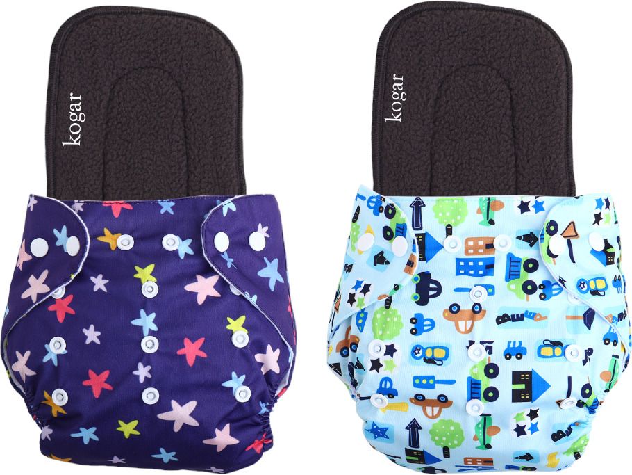 Print Reusable Cloth Diapers + Insert Pad Washable 100% Absorption 0-3 yrsBSSTF4