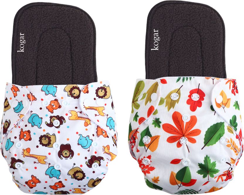 Print Reusable Cloth Diapers + Insert Pad Washable 100% Absorption 0-3 yrsWTWLF4-image-48