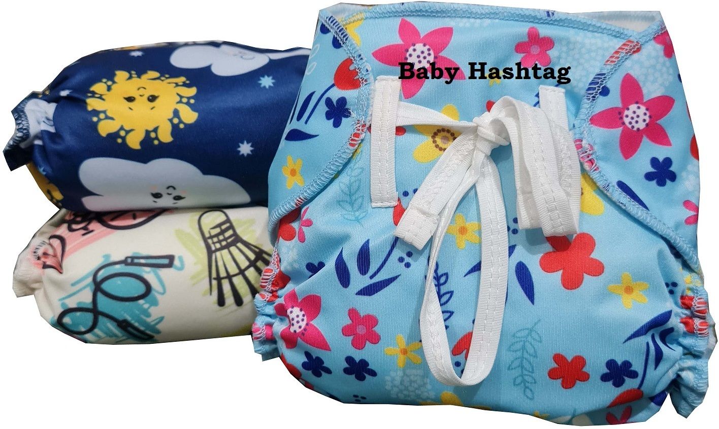 Cotton Padded Baby Nappy/Langot- Gentle Elastics & DryFeel Layer Pack of 3-image-17