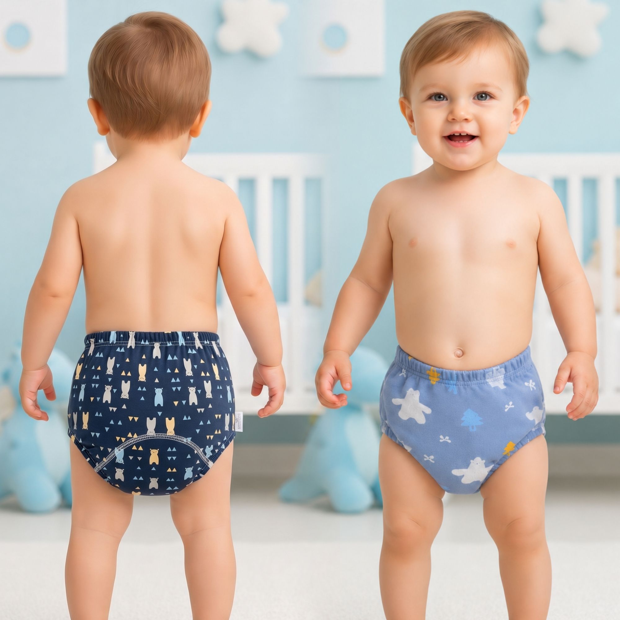 bembika Reusable Potty Training Pants for Babies (L| 18-24Month Printed) (Pack of 2)-picture-11