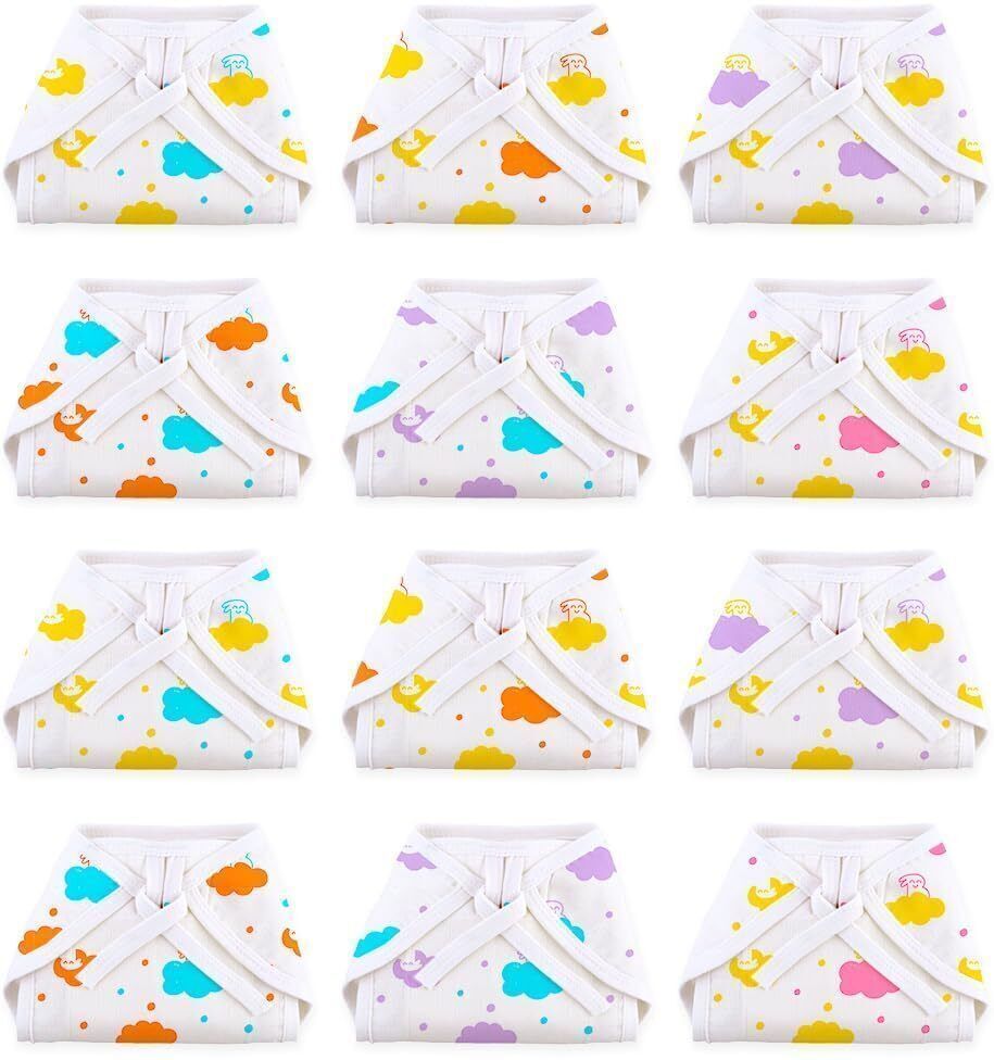BASIC Cotton Langot | Double Layered | Soft & Breathable | Pack of 12 | 0 - 6M-image-1