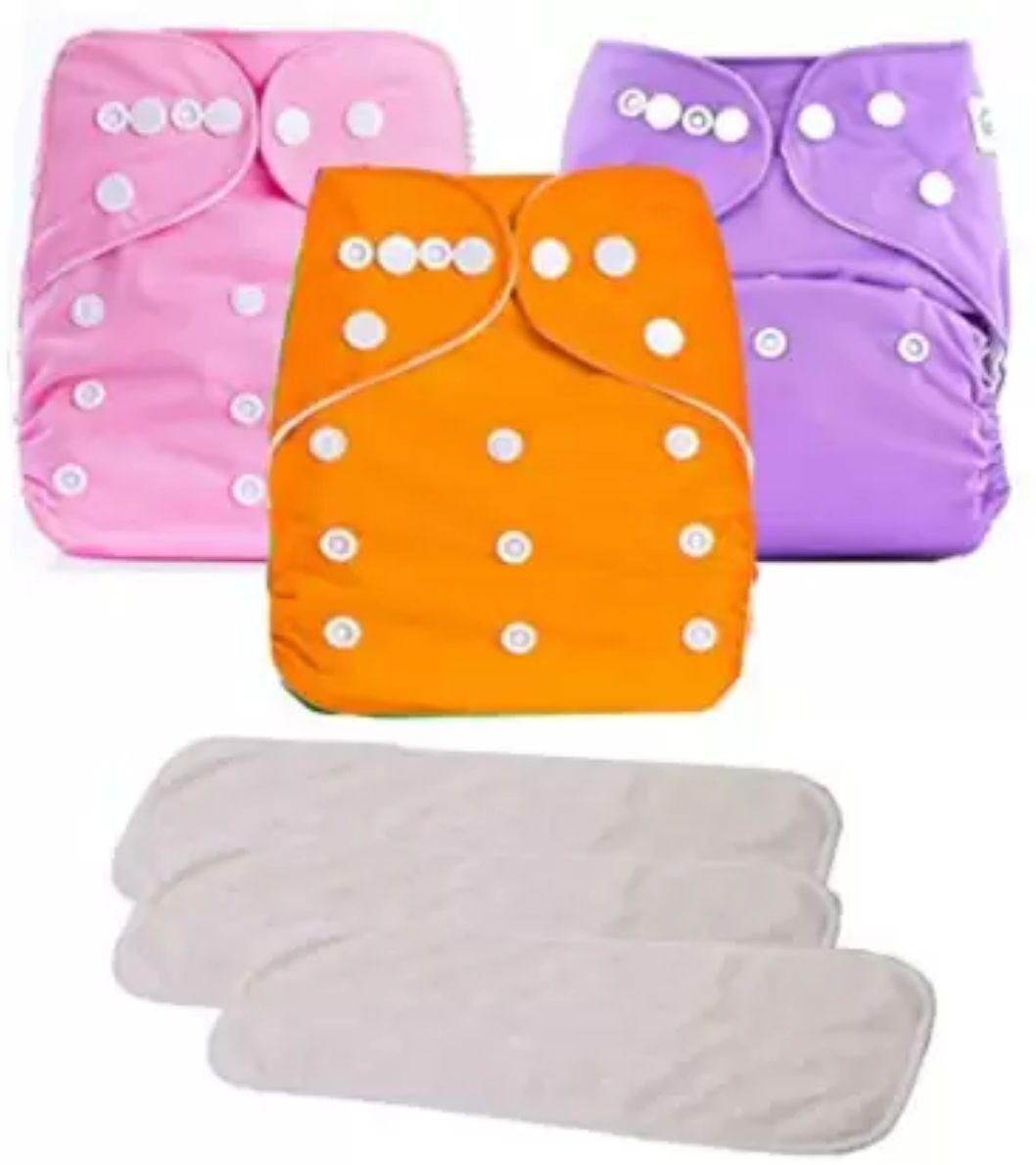 shukan New Waterproof Solid Reusable Diaper Reuse Nappy Cloth Diaper & Insert (0-3Y)Mk1-picture-9