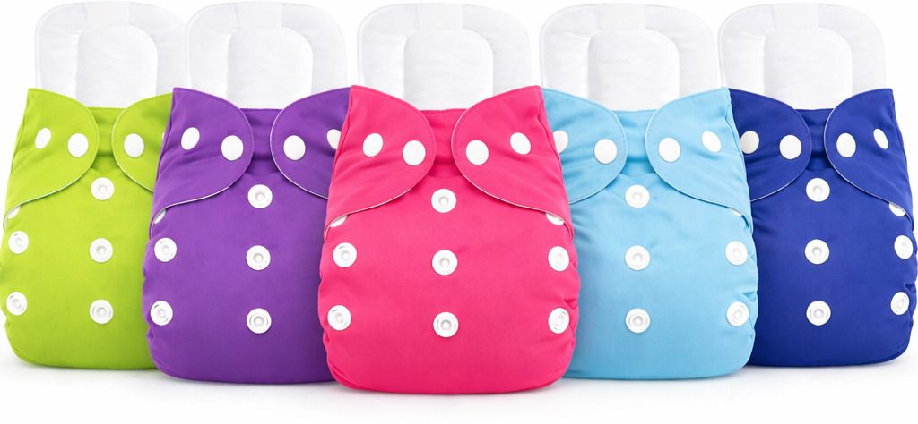 Reusable Cloth Diaper 5 Pc with Insert | Baby Nappy Leakproof Combo-image-30