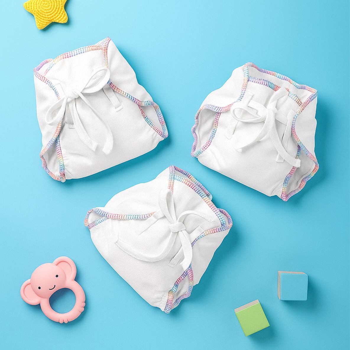 DryFeel Langot for Newborn Baby | Premium Cotton Padding | 0 - 9M| upto 5kg 3pc-image-47