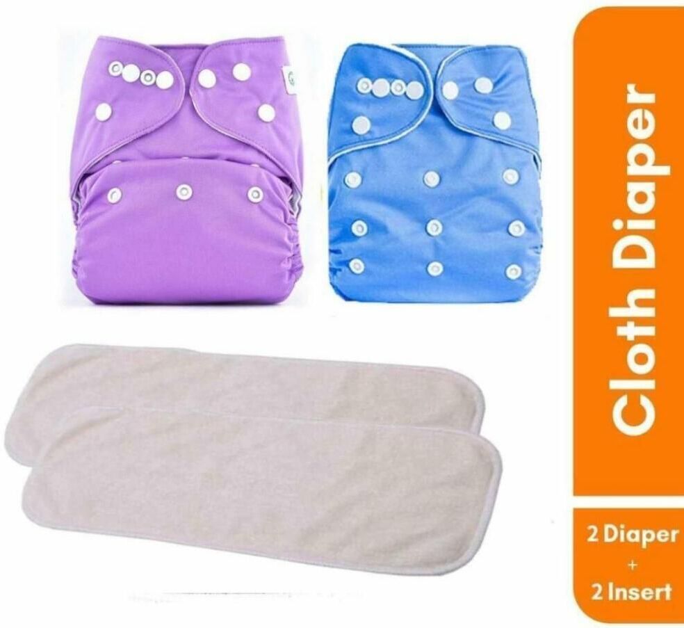shukan Baby Resuable Cloth Diaper With Insert Blue & Purple-picture-40