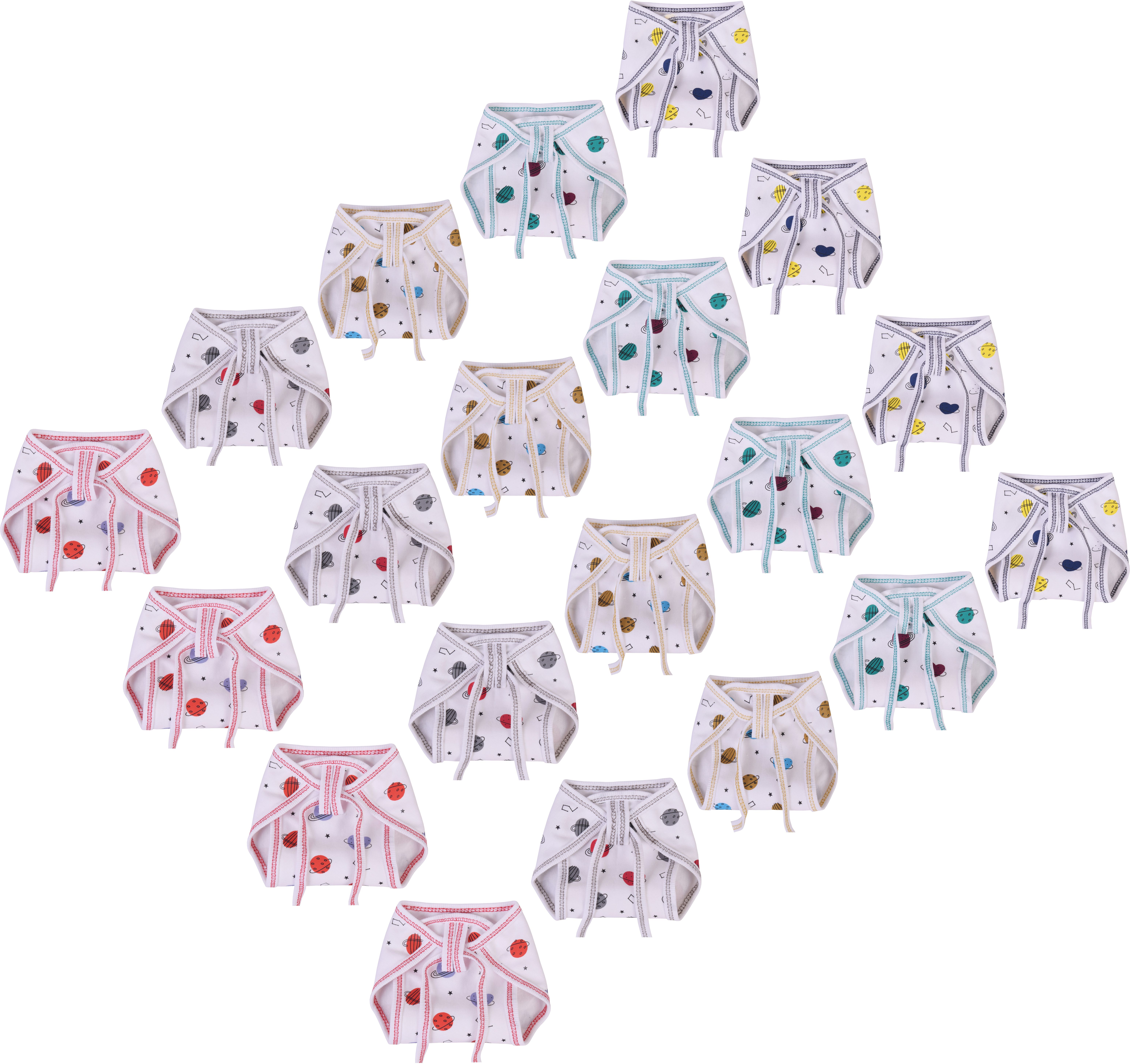 New Born Baby Cloth Langot Washable Reusable Nappies (0-6 Months, Pack of 20)-image-49