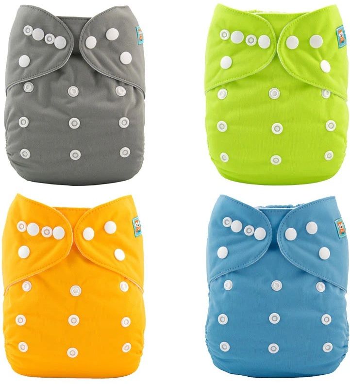 amalfix Reusable Baby Diaper With Insert For Baby 0 To 3yrs ( 4Diaper+ 4Insert)-VA-003-picture-14