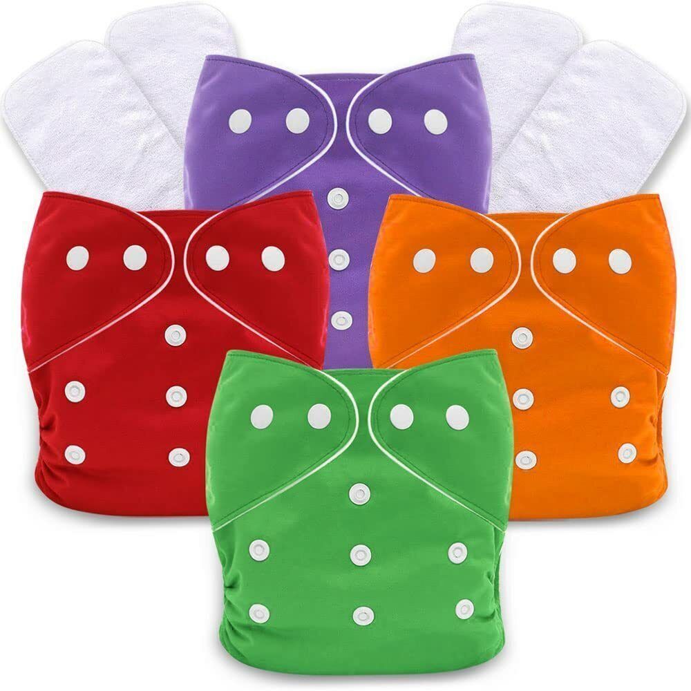 baby Reusable Cloth Diaper with NEW Quick Dry UltraThin pads Diapers 0-3Yrs-image-3