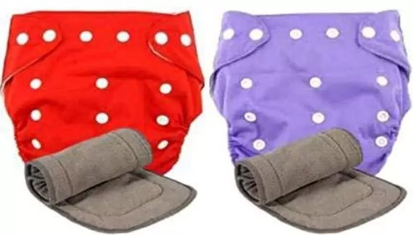 shukan KIDcffe004 Reusable Cloth Diapers,Adjustable Size with Insert Pads [4 pieces]-picture-42