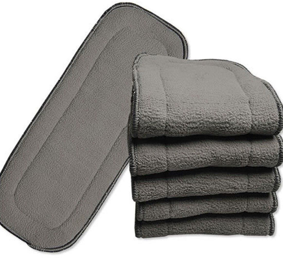 Tinytots Set Of 5 Bamboo Charcoal Inserts (5 layered) for cloth diapers-image-39