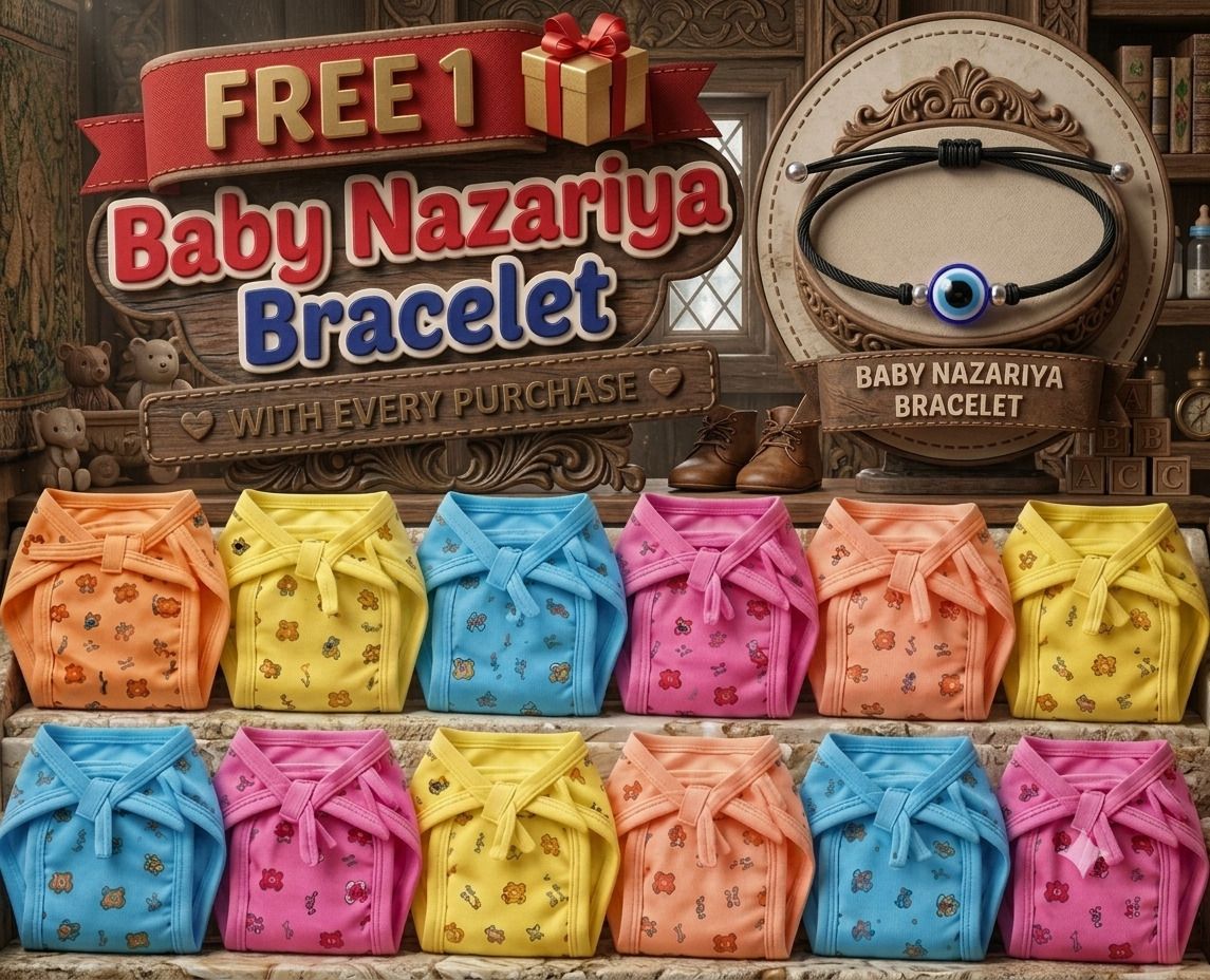 12 Skin-Friendly Baby Cotton Langots + Free Baby Nazariya Bracelet (0–6M)-image-37