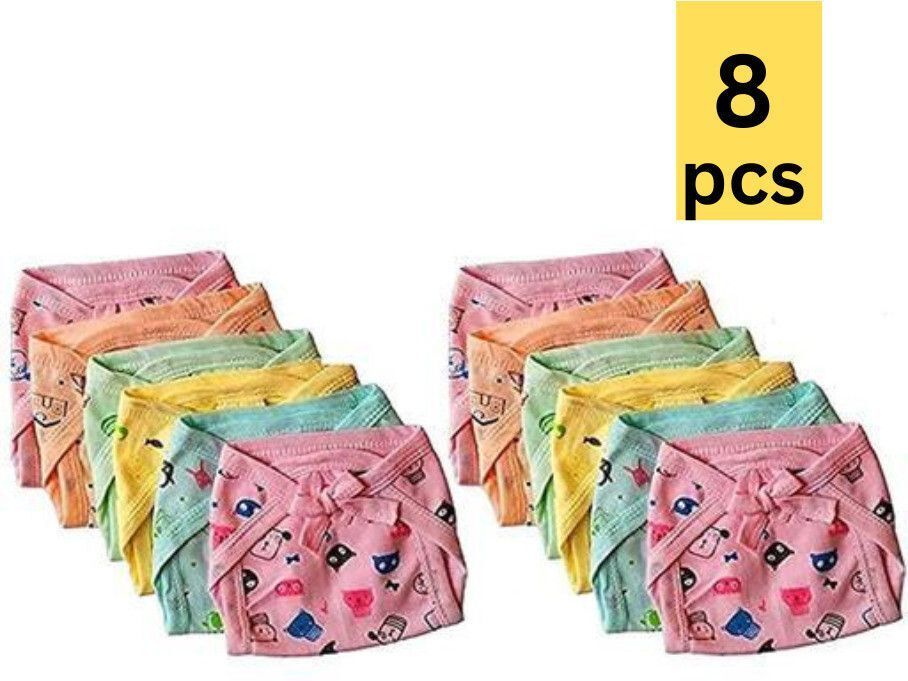 Baby's Cotton Cloth Diapers/Langot/nappy U Shaped Nappies (0-6 Months) Pack of 8-image-22