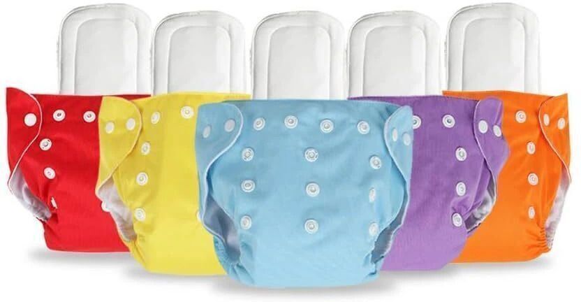 shukan Reusable Baby 5 Cloth Diapers & 5 Insert Pads For 0 to 3 Years Leak Proof-picture-24