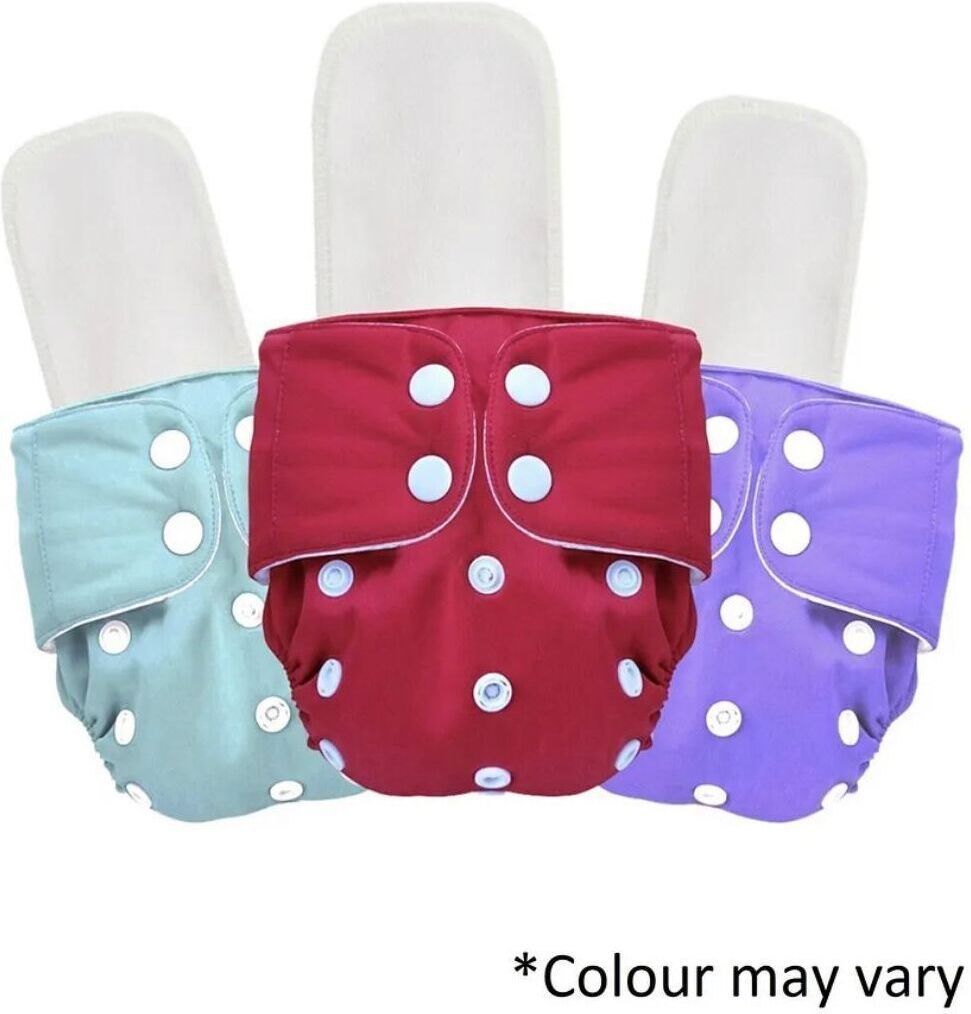 classy culture Pack Of 3 Reusable Cloth Diapers Washable, Adjustable Size with Insert Pads-picture-0