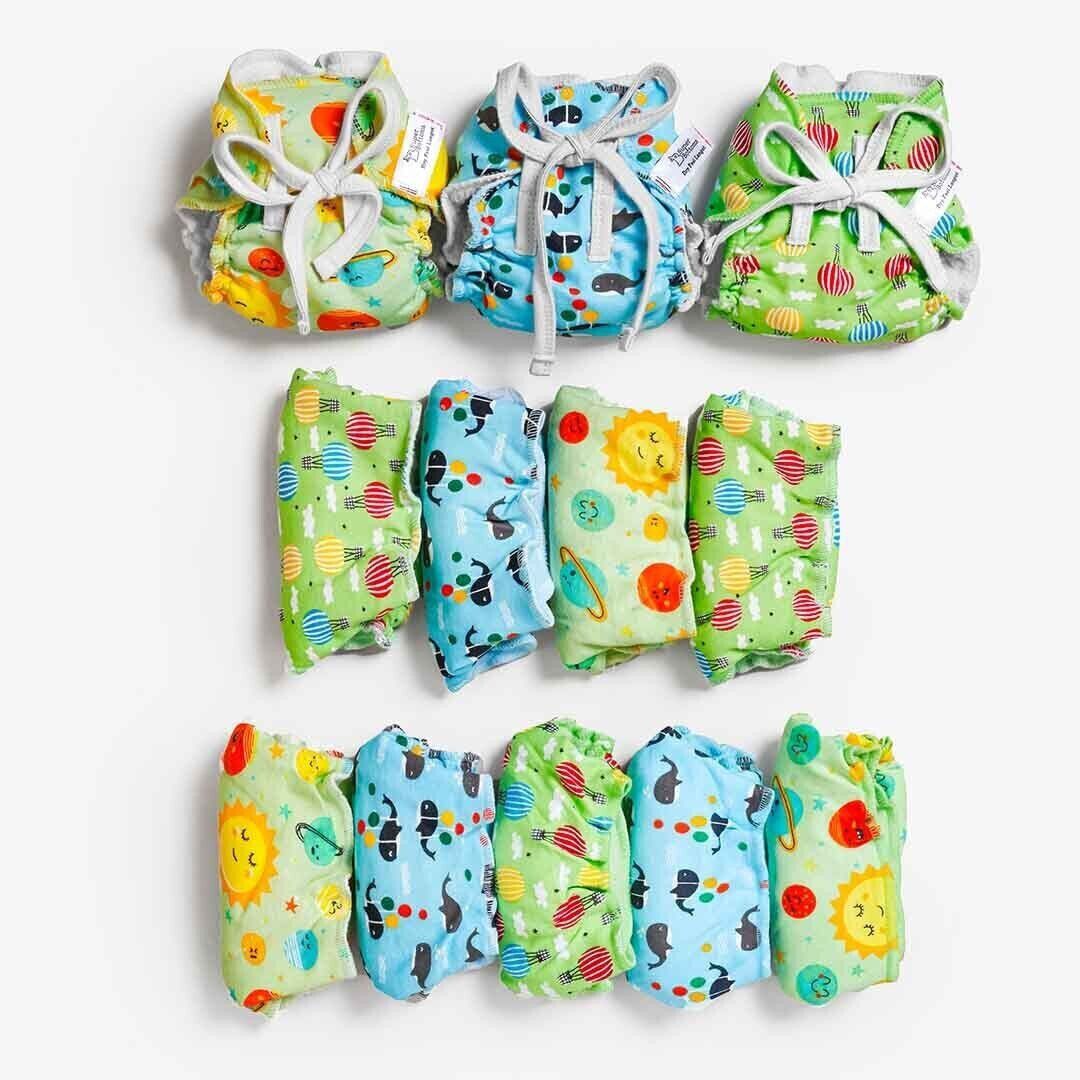 superbottoms Dry Feel Langot - Pack of 12- Organic Cotton Padded Baby Nappy/Langot-picture-34