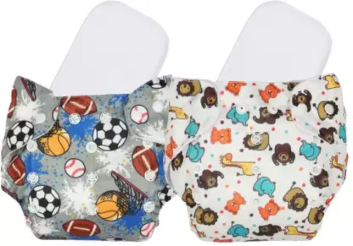 jamex Free Size Reusable Cloth Diaper With 2 Dry Feel Absorbent Soaker Pad (3M-3Y) image 1
