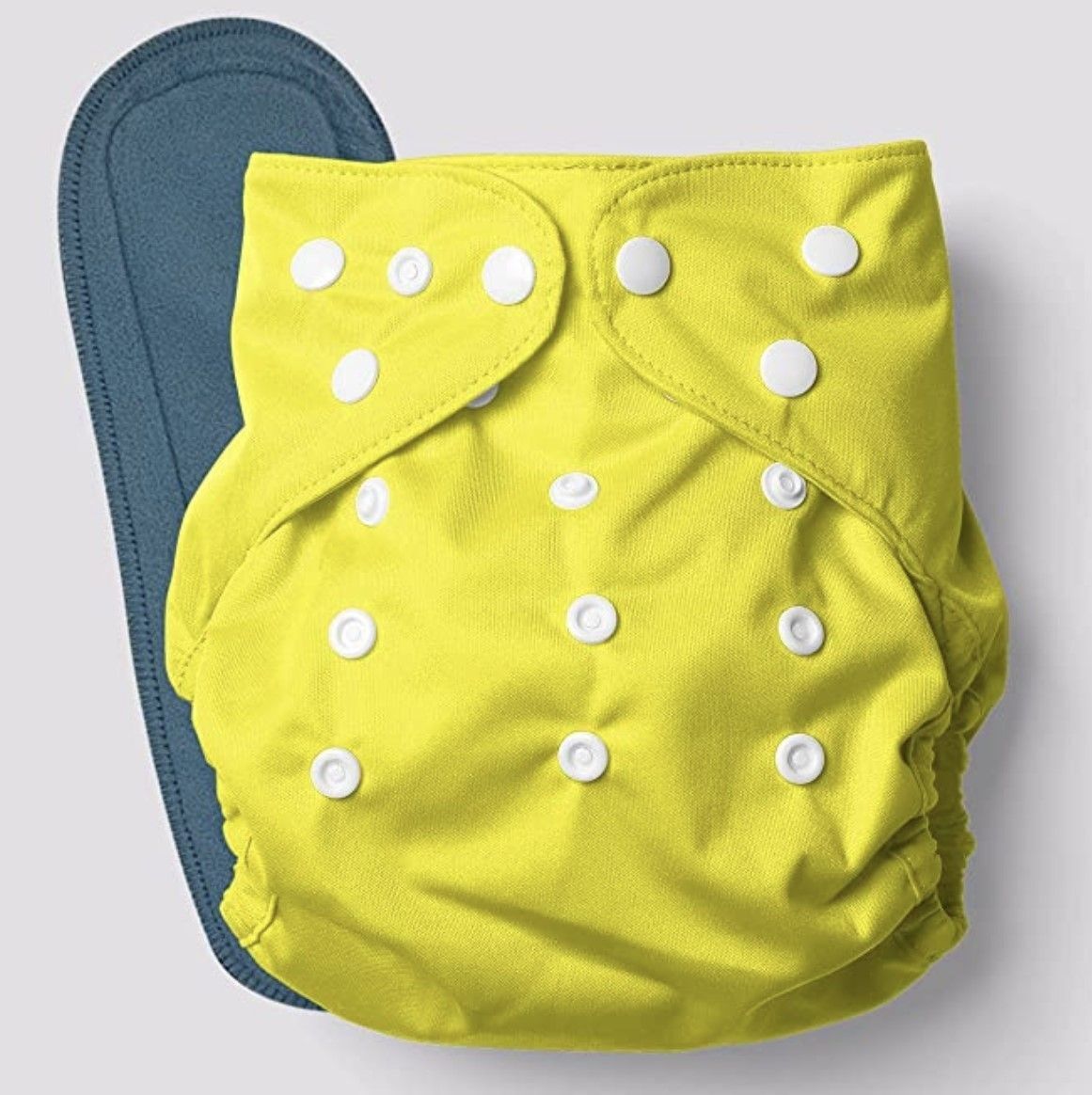 babepanda Small Cloth Button Diaper Combo - 1 diaper yellow with black insert-picture-8