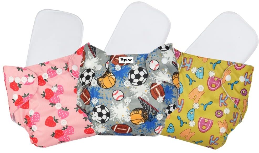 byloe Cloth Diapers + Insert Pad, Washable, 100% Absorption, 0 - 3 yrs-picture-16