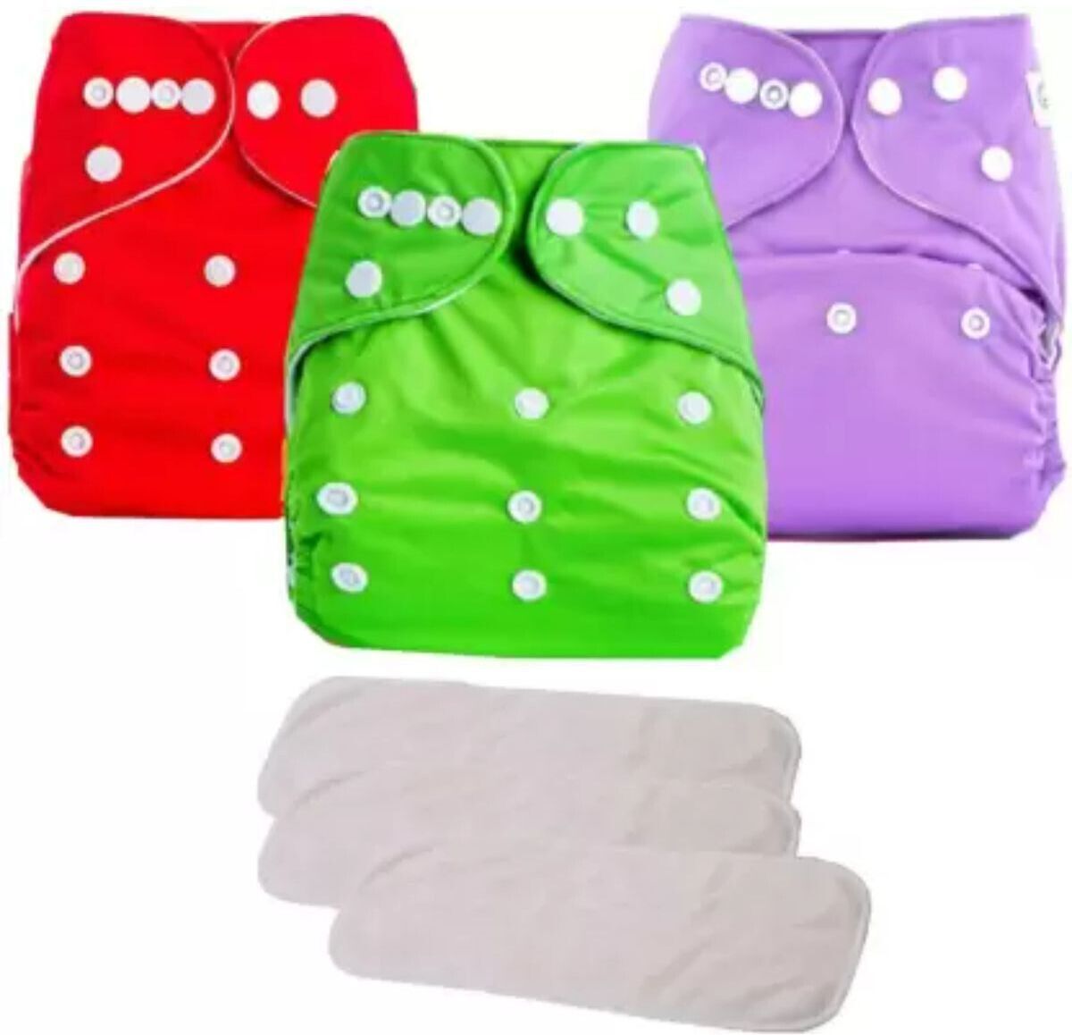 New Waterproof Solid Reusable Diaper Reuse Nappy Cloth Diaper & Insert (0-3Y)Mk1-image-25