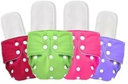 verma e cart Pack Of 3 Reusable Cloth Diapers Washable, Adjustable Size with Insert Pads-picture-38