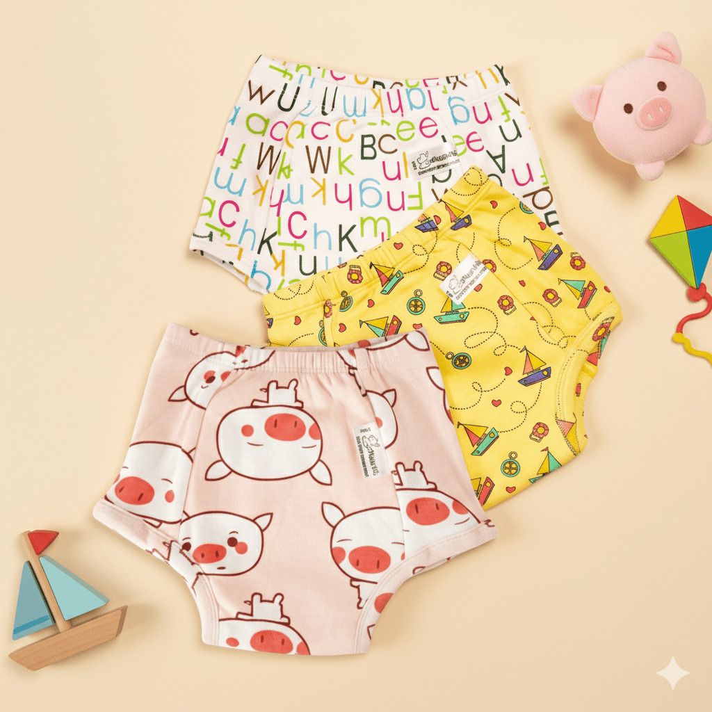 snugkins Padded Underwear for Babies & Toddler Size 1 (1-2 years) Pack of 3-picture-2