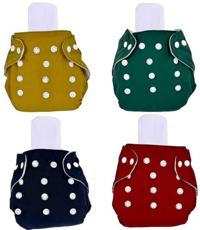 classy culture Pack Of 3 Reusable Cloth Diapers Washable, Adjustable Size with Insert Pads-picture-2