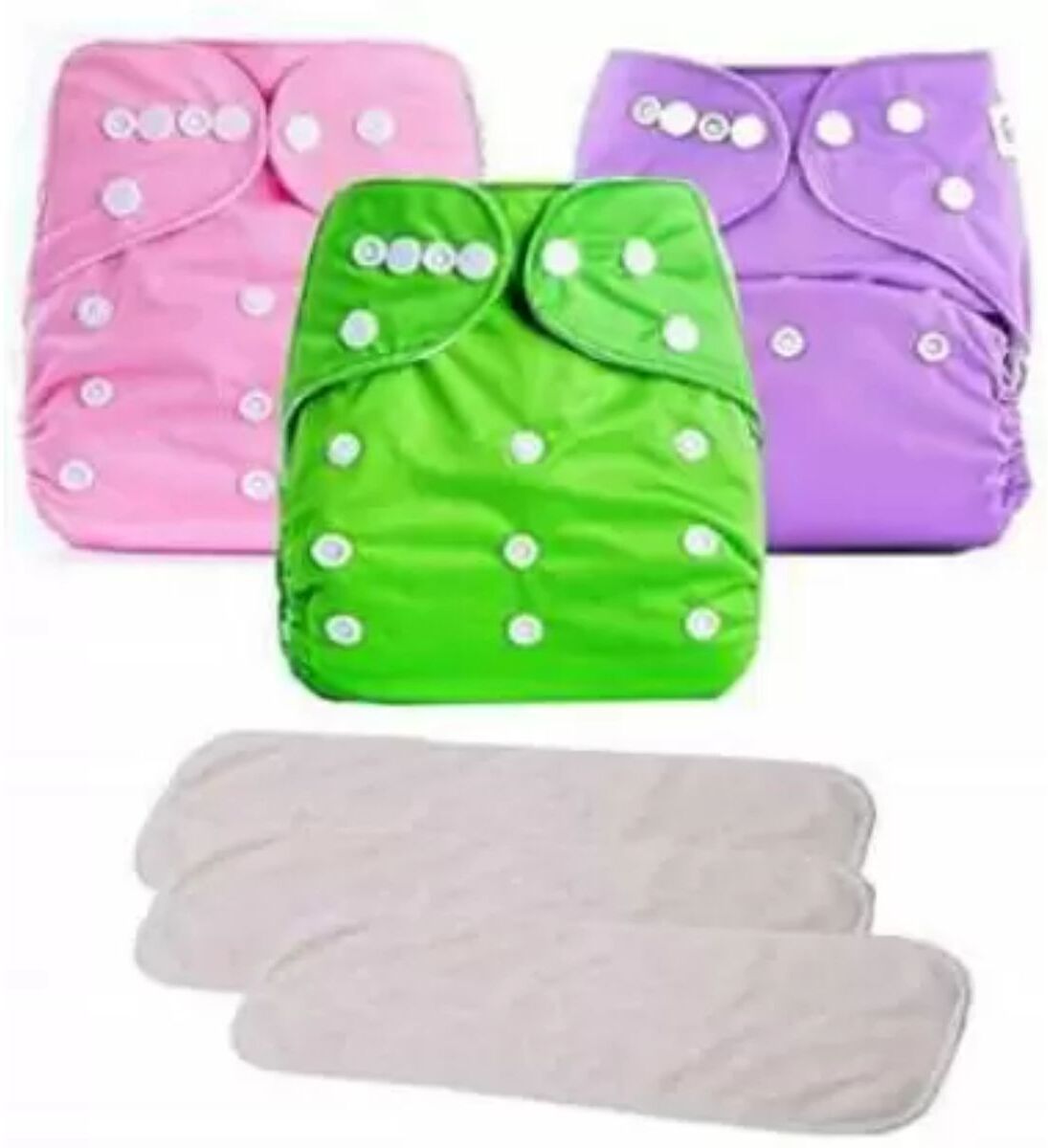 New Waterproof Solid Reusable Diaper Reuse Nappy Cloth Diaper & Insert (0-3Y)Mk1-image-24