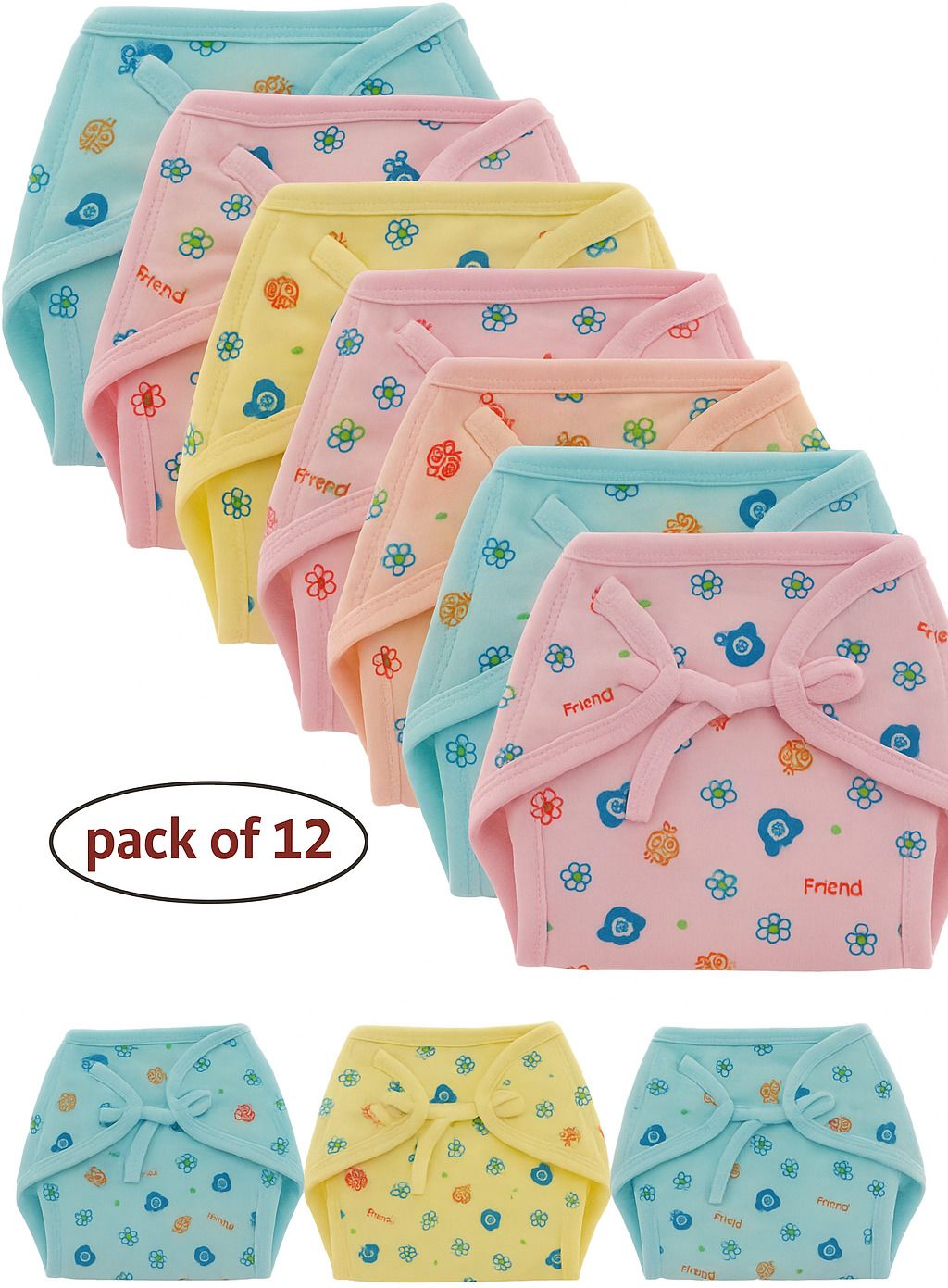 maahifashionhubb Cotton Baby Nappy/Langot for Newborn | Ultra Soft & Breathable Cloth Nappy-picture-20