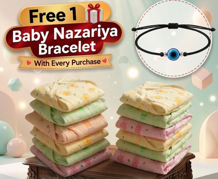 12 Cotton Baby Langots, Everyday Comfort + Free Baby Nazariya Bracelet (0–6M)-image-6