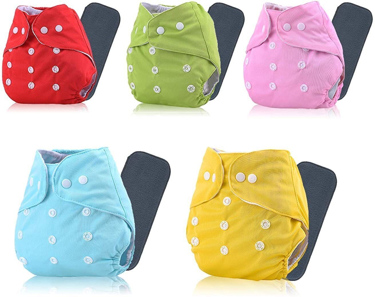 Reusable Washable Baby Cloth 5 Dipper With 5 Black Insert-image-14