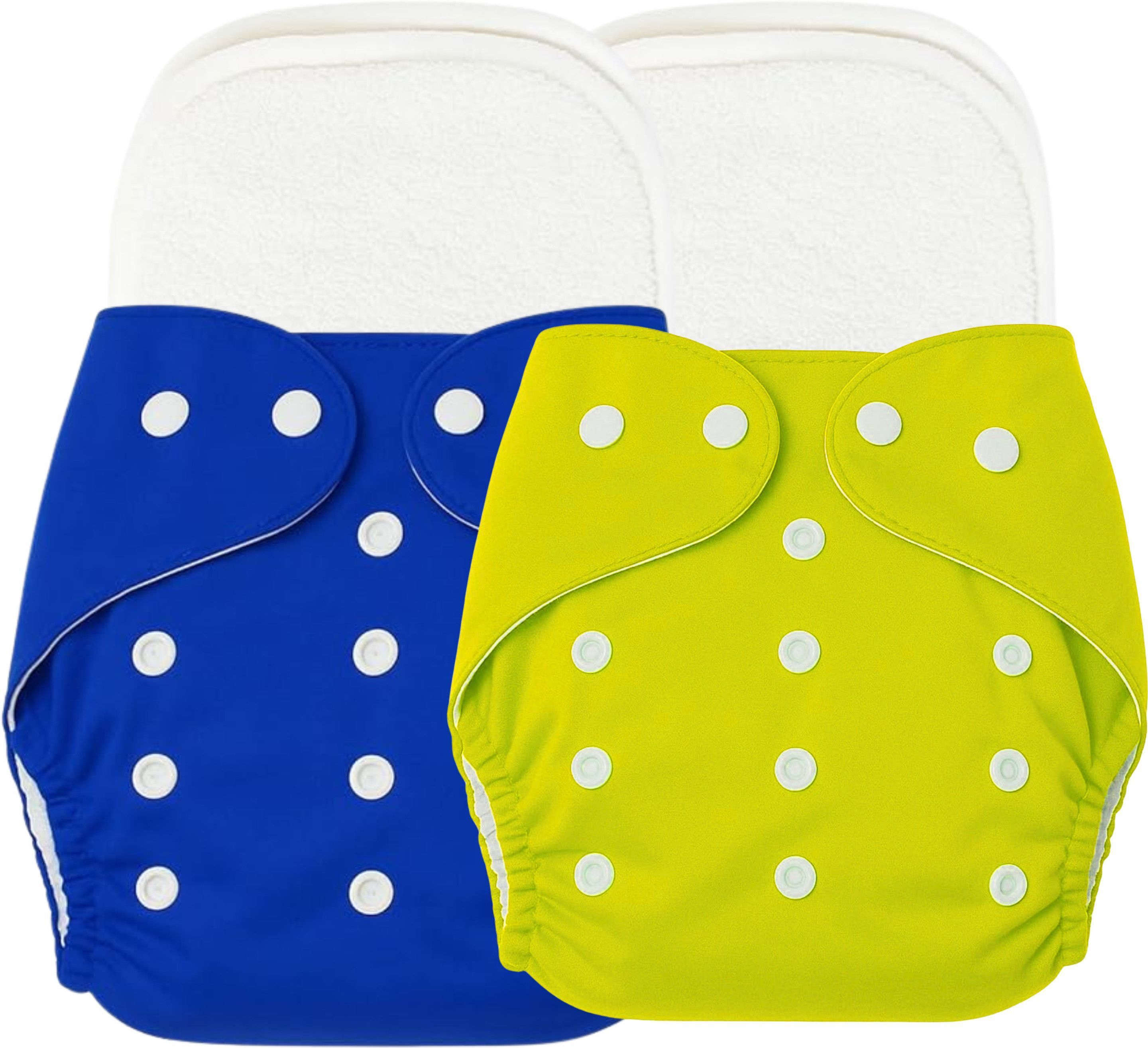 Reusable Baby Cotton 2 Cloth Diapers & 2 White Insert Pads For 0 to 3 Years-image-15