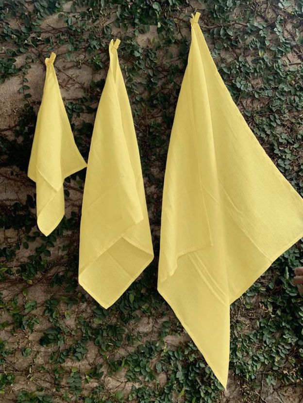 Reusable nappy cloth set of 24 pc yellow (72x72 cms) absorbent for new Born baby-image-7