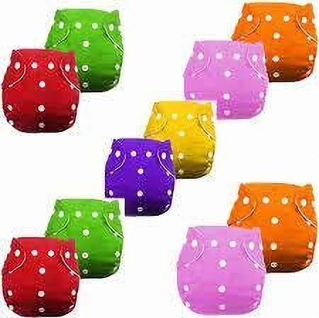babepanda Cloth Diapers for Baby Adjustable & Washable Diapers with Button (Pack of 10)-picture-24