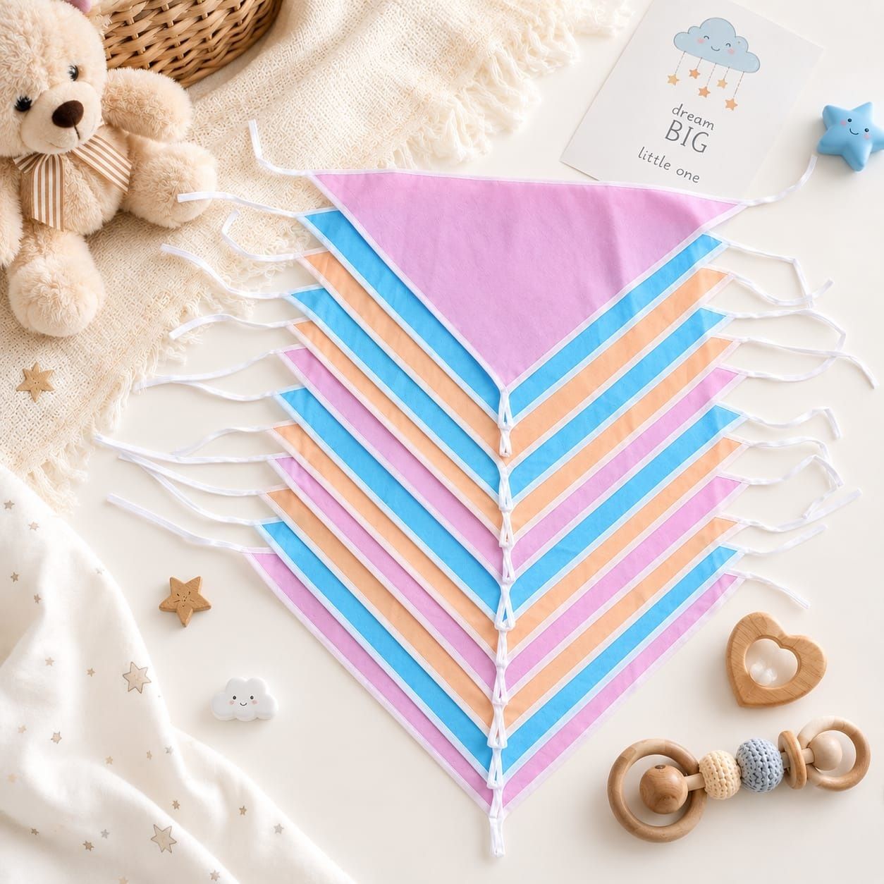 khillayox Baby Cotton Langot (0-9 Months) | Soft Cotton Nappies |Tie-Up for Newborn Babies-picture-33