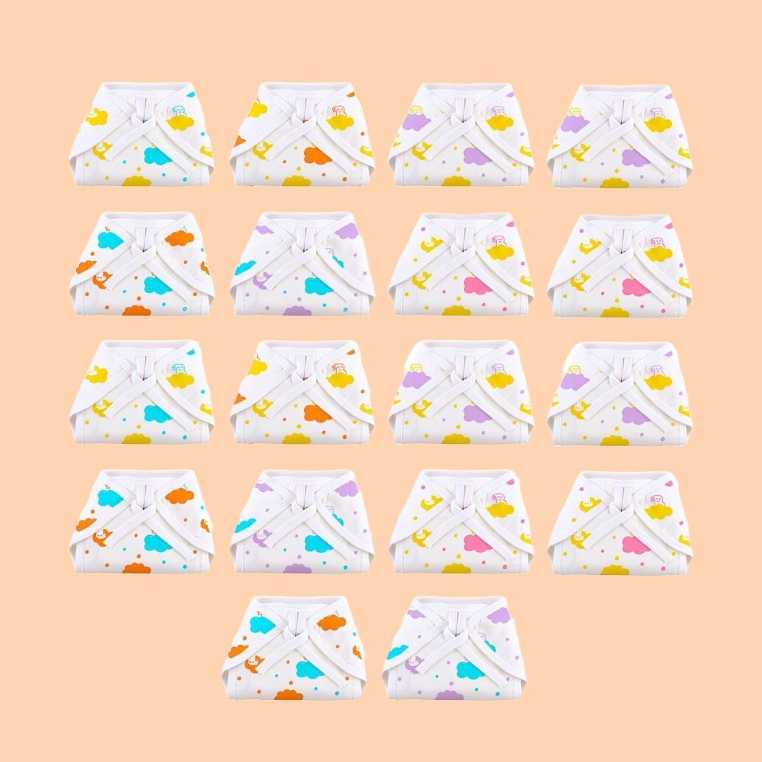 superbottoms BASIC Cotton Langot | Double Layered | Soft & Breathable | Pack of 18 | 0 - 6M-picture-29