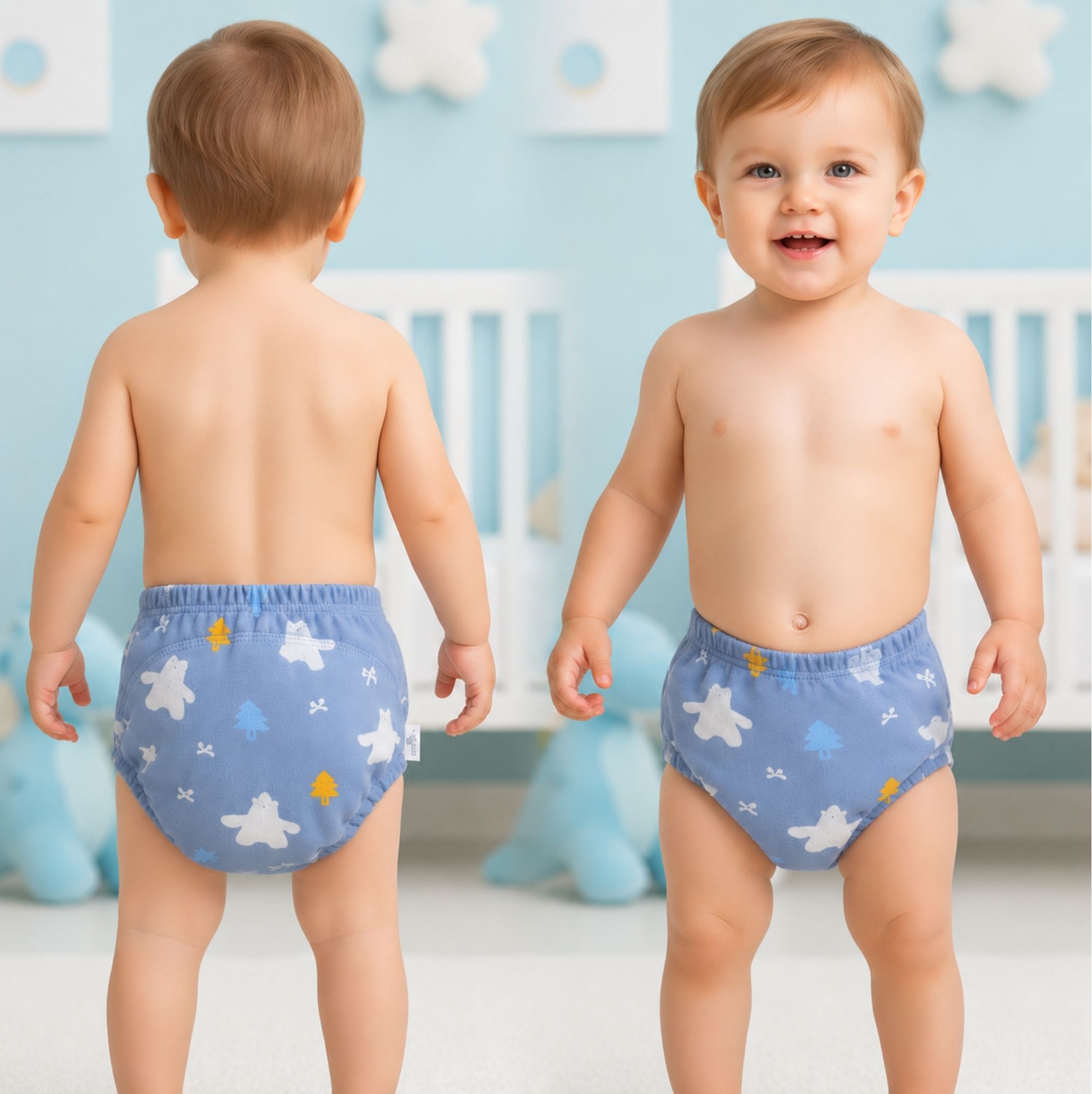 bembika Reusable Potty Training Pants for Babies (M| 12-18Month Grey)-picture-12
