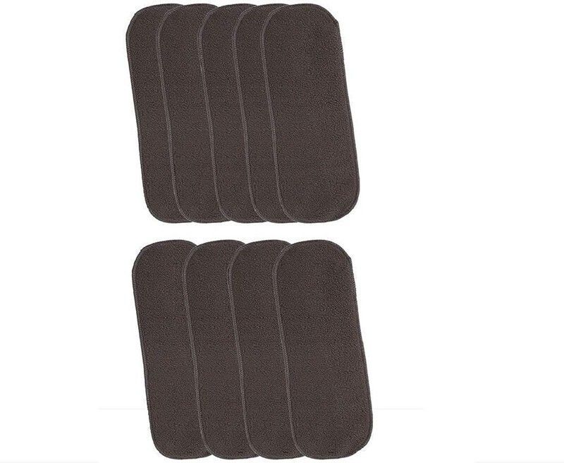 Reusable Soft 5 Layers Bamboo Charcoal Inserts for Baby Cloth Diaper (Pack of 9)