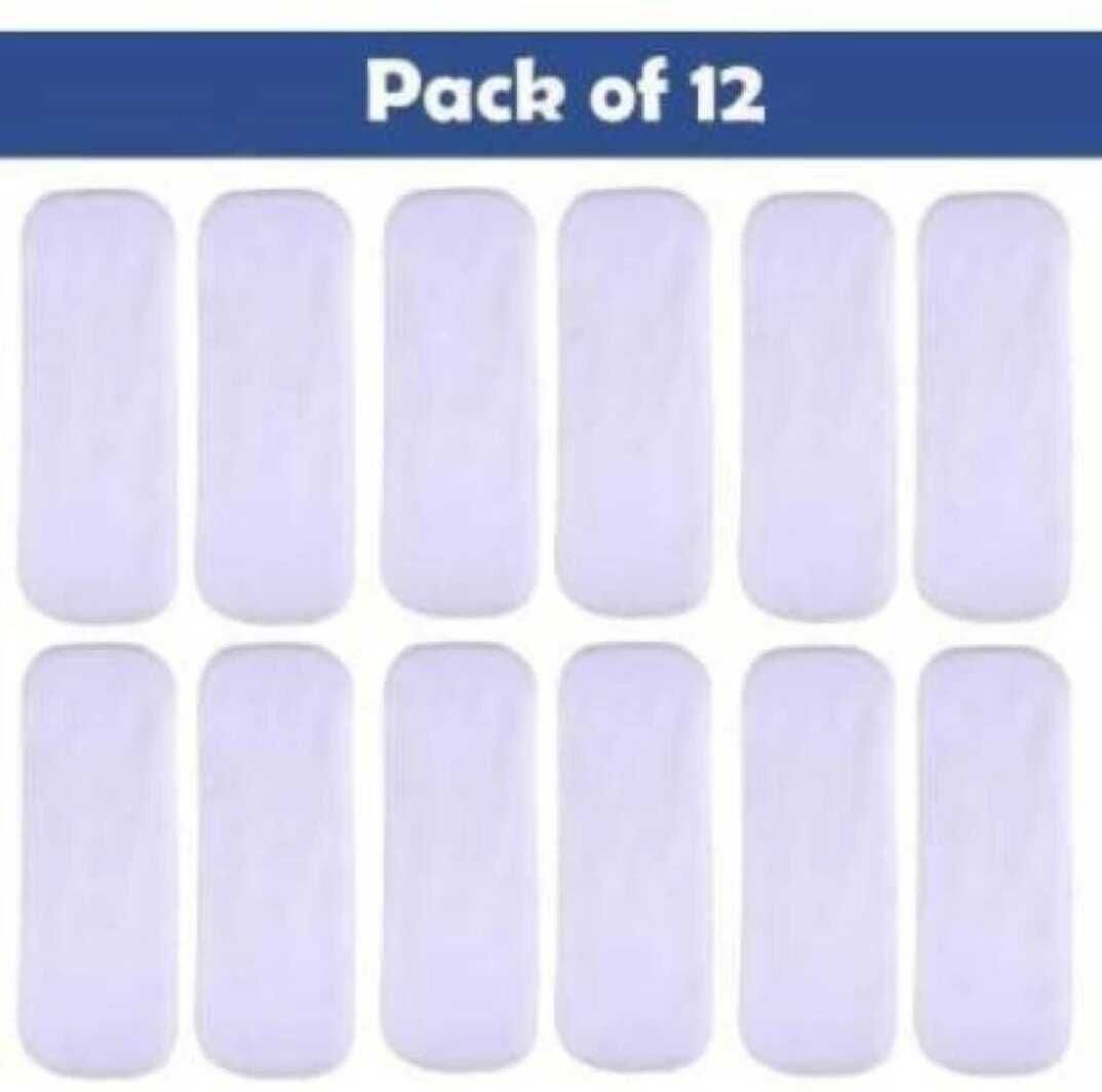babepanda Reusable -Washable Microfiber 5 layer White Inserts Liners - Babies-pack of 12-picture-18