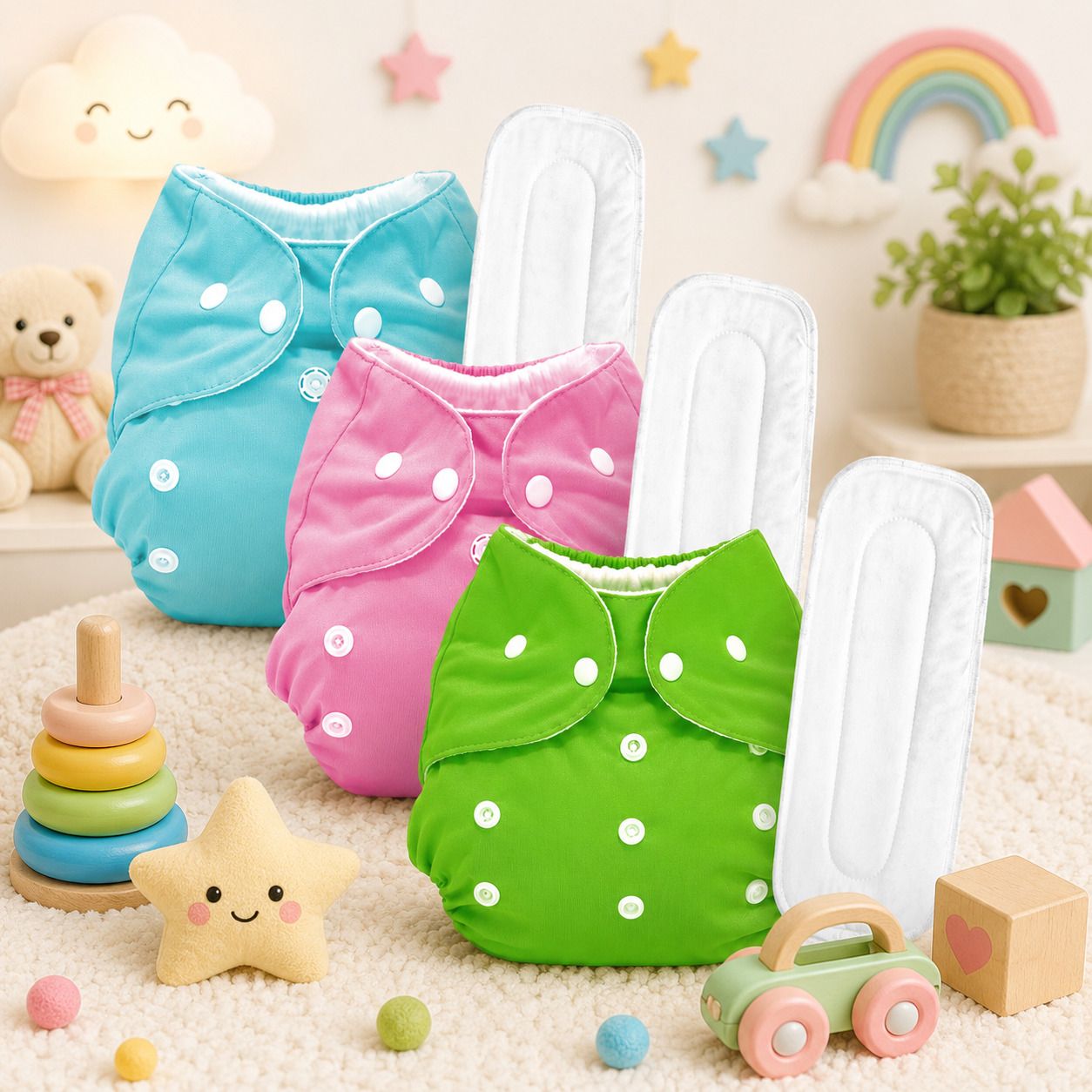 tishara Reusable Baby Cloth Nappies | Snug Fit Diapers for Babies 3M-3Y-picture-19