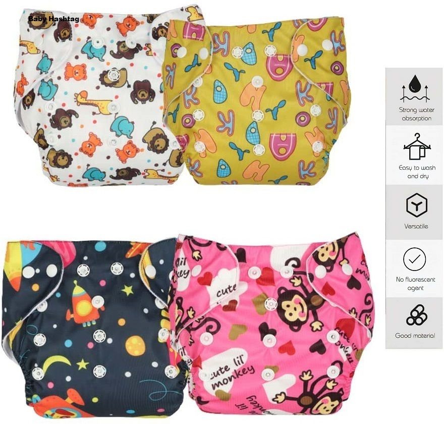 Reusable Cloth Diapers + Insert Pad, Washable, 100% Absorption, 0 - 3 yrs-image-28