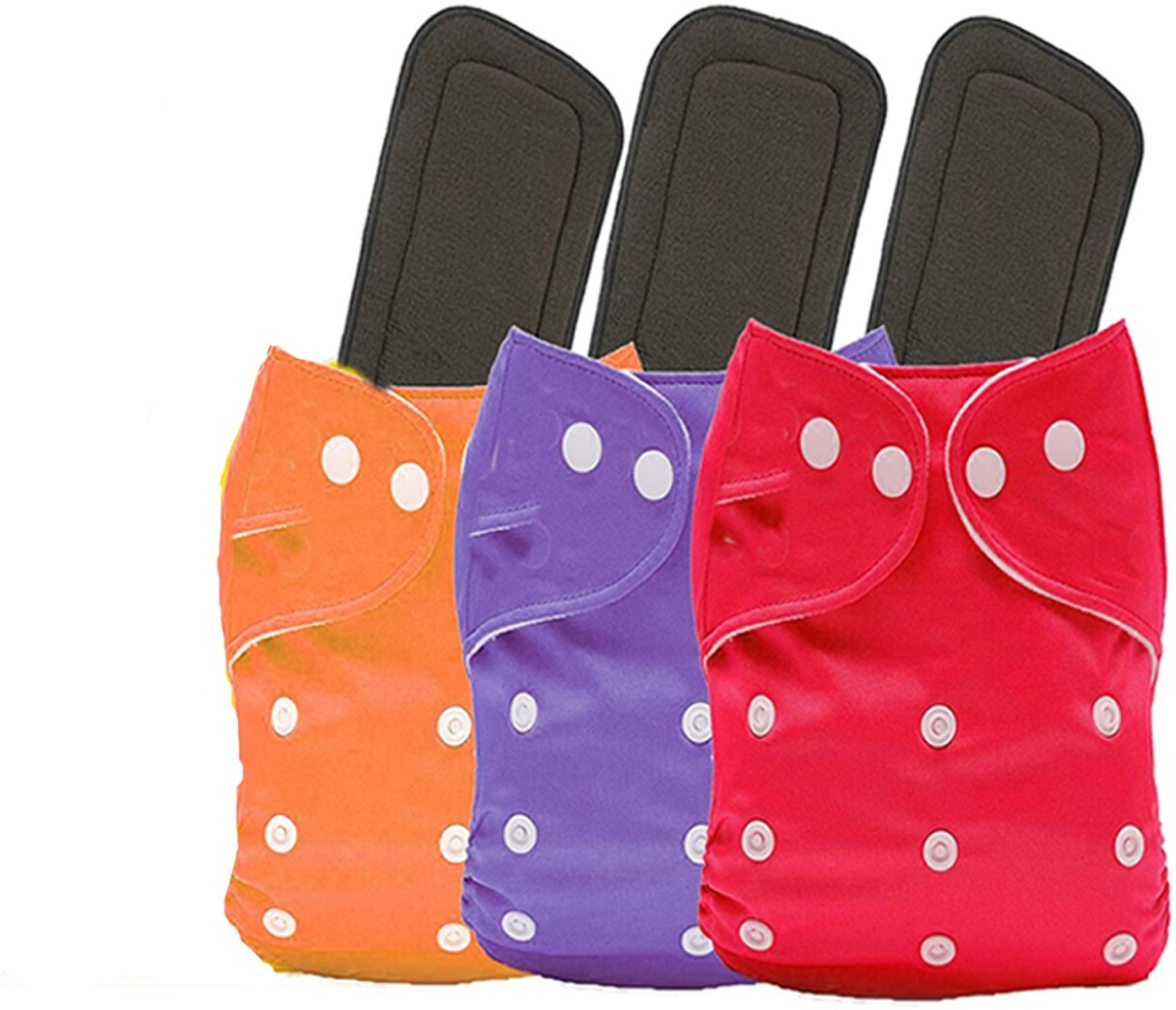 smilykid reusable washable adjustable button diaper for baby with wet free insert (0-2 Y image 1