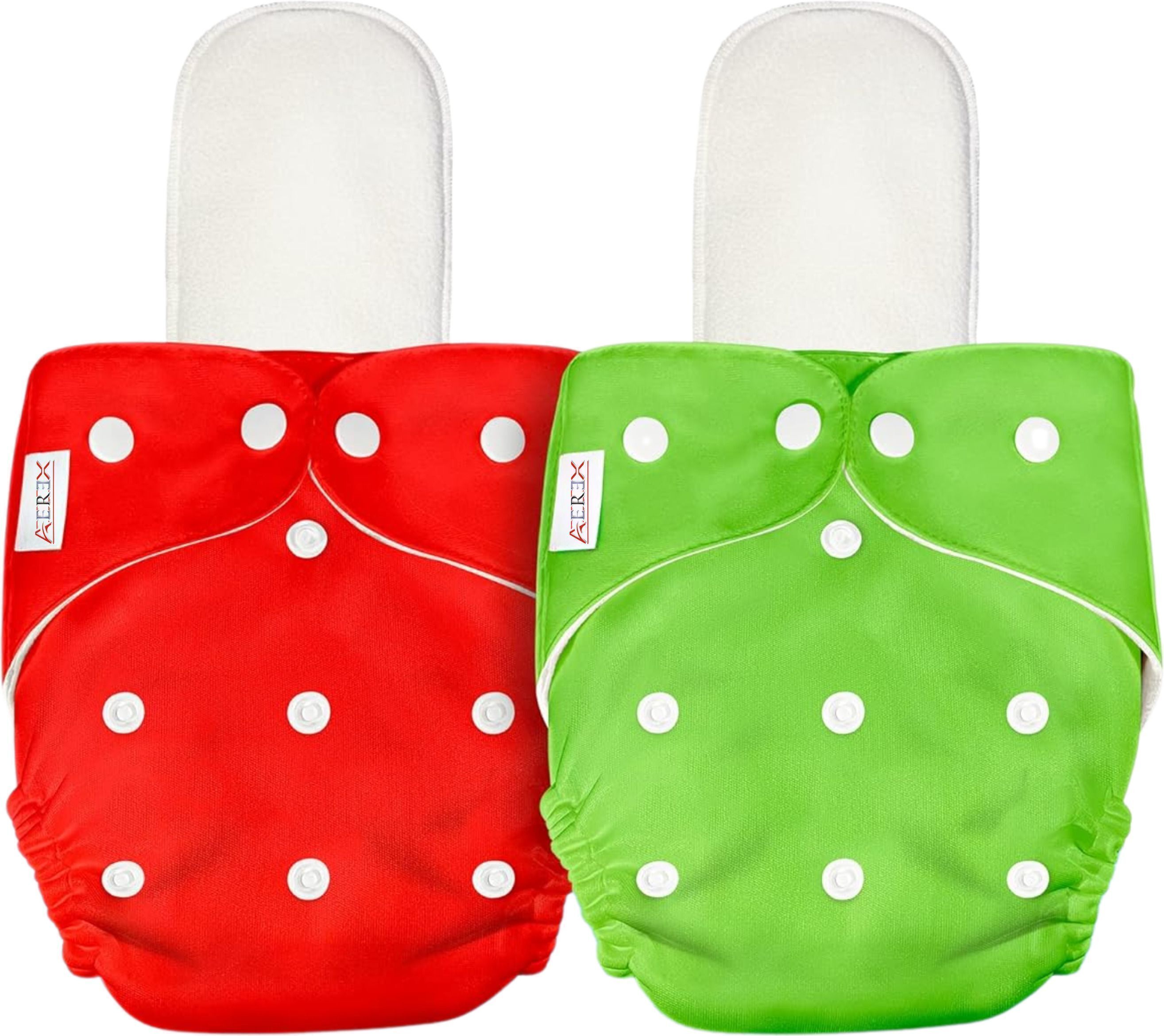 shukan Reusable & Washable Baby Cotton 2 Cloth Diaper Nappies With White Insert Pads-picture-27