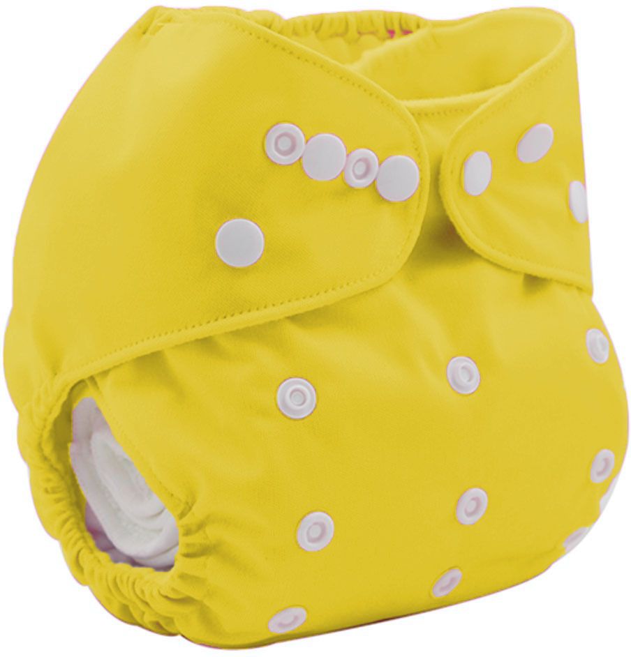 1 Pc Cloth Diaper Nappy Reusable Washable Diaper Yellow - No Insert-image-20