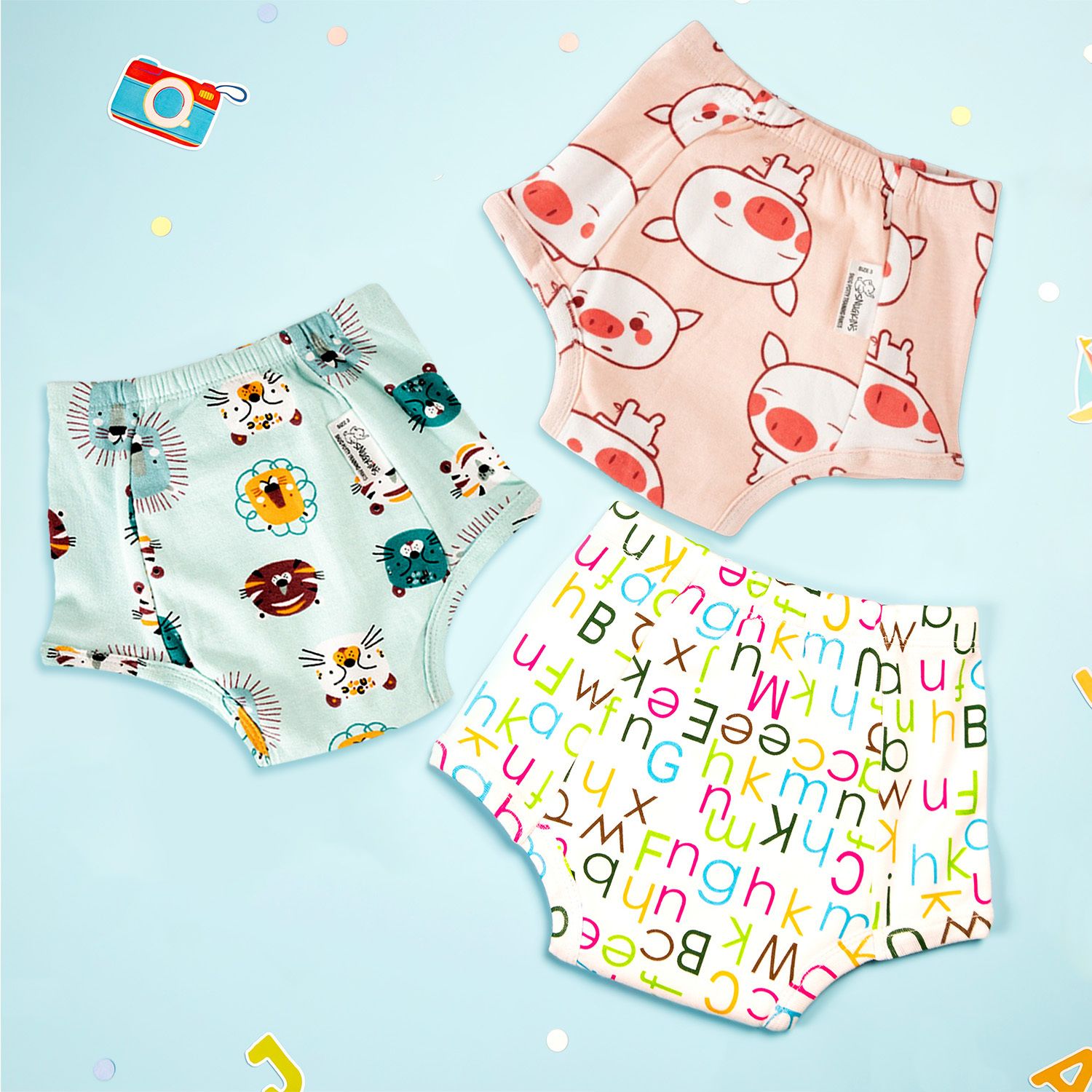 snugkins Padded Underwear for Big Kids - Size 6 (6-7years) - Pack of 3-picture-3